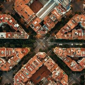 Barcelona, Spain viewed from above
